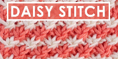 DAISY FLOWER Knit Stitch Pattern