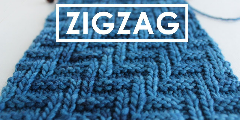 DIAGONAL CHEVRON ZIGZAG Knit Stitch Pattern
