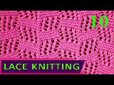 Tilted Block | Lace Knitting Stitch #10