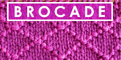 DIAMOND BROCADE Knit Stitch Pattern